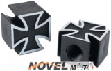Čepičky na ventilky chopper "Iron cross", pár