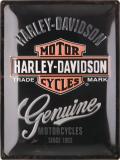 Plechová cedule Harley-Davidson "Genuine"