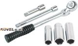3/8" gola set na svíčky, 6-ti dílná sada 