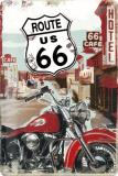 Plechová cedule "Route 66 Hotel"