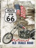 Plechová cedule "Route 66 Old trails"