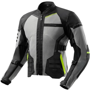 Letní bunda na motorku REBELHORN SCANDAL 3 BLACK GREY FLUO YELLOW, pánská