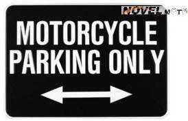 Plechová cedule "Motorcycle parking only"