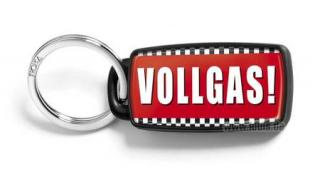 Vyhledávač klíčů "Vollgas!" se zvukem motocyklu