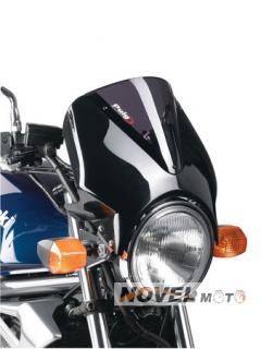 Plexi Puig "Cockpit" s kapotkou, černé