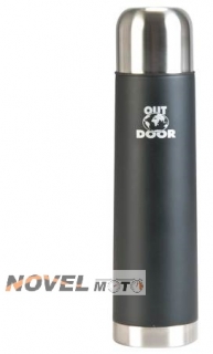 Nerezová thermo lahev Outdoor pogumovaná, 1 litr