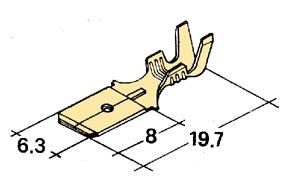 Konektor Fast-on 6,3 mm - samec