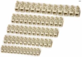 Svorkovnice "čokoláda" bílá 2.5 mm, 12 svorek