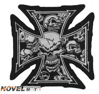 Nažehlovací nášivka "Skull cross"