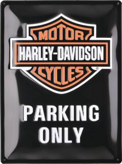 Plechová cedule Harley-Davidson "HD Parking only"
