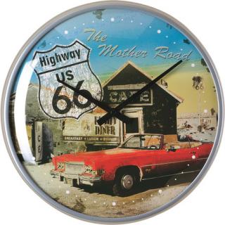 Nástěnné hodiny "Route 66"