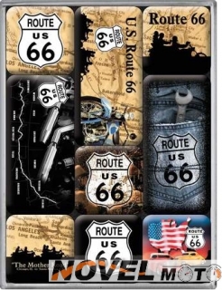 Magnety "Route 66", set 9 ks