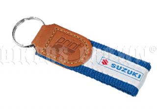 Přívěsek na klíče Suzuki, textil-kůže