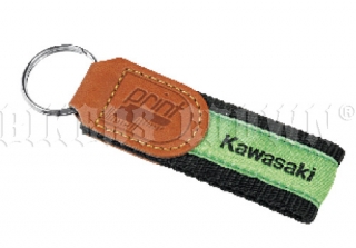 Přívěsek na klíče Kawasaki, textil-kůže