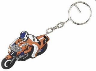Přívěsek na klíče "Motocykl oranžový"