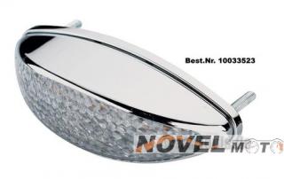 Universální LED koncové světlo chrom, 100x35mm 