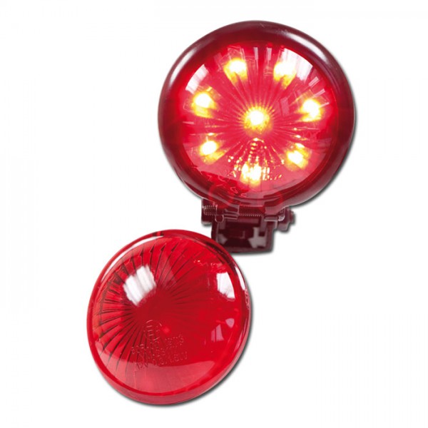 Světlo zadní chopper "Bates" černé retro LED