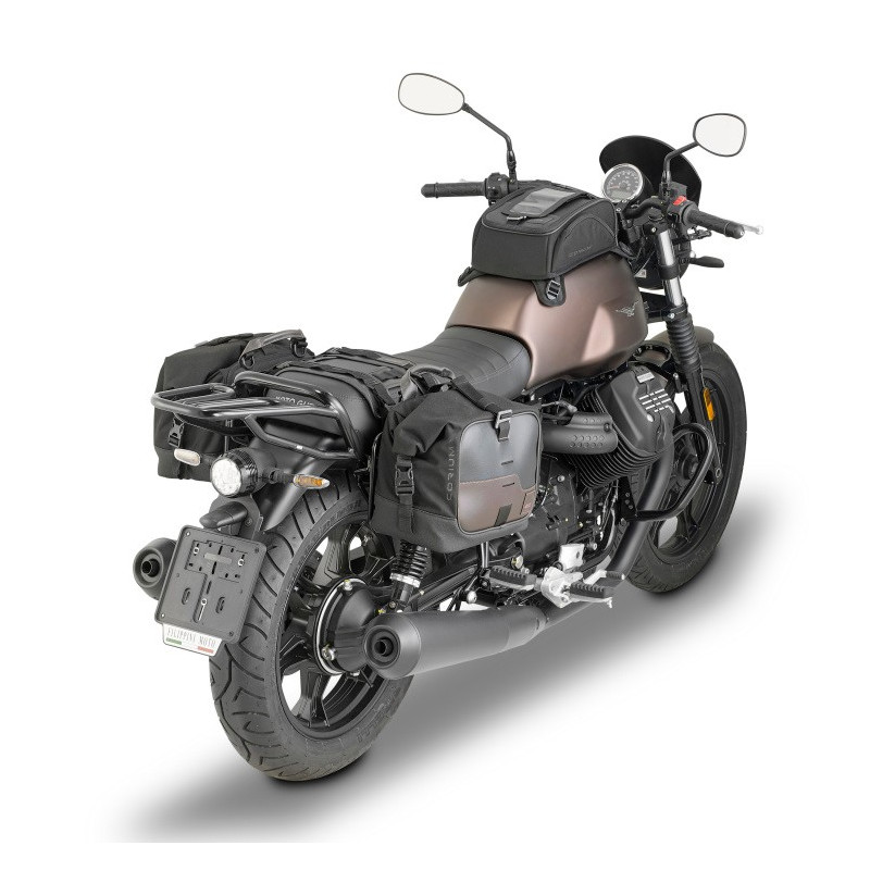 Retro boční brašna na motorku (1 ks) GIVI CRM102 (16L) černá/hnědá