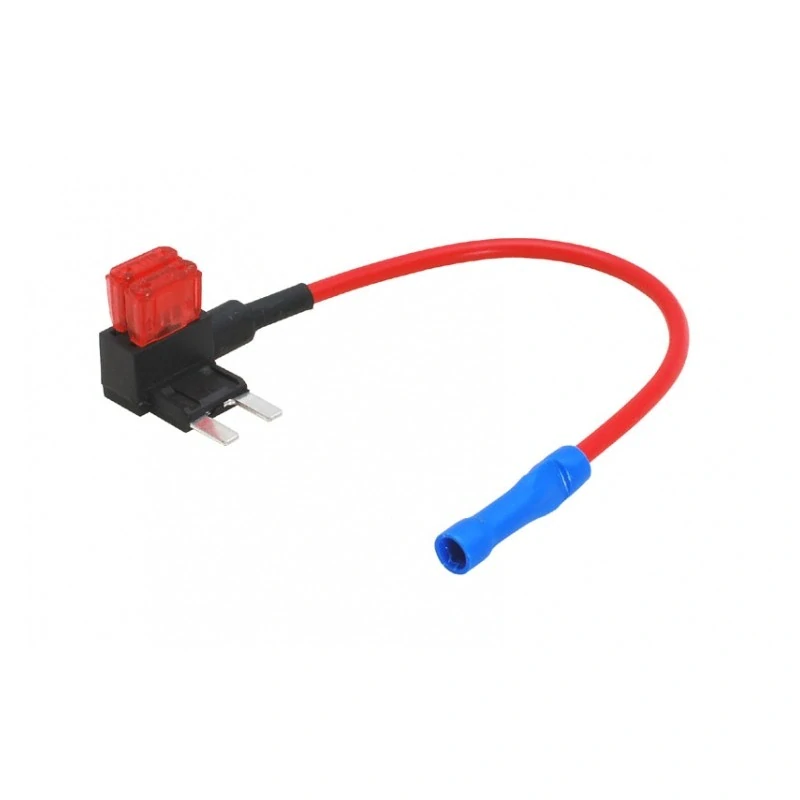 Adaptér do pojistkového pouzdra s odbočkou pro mini nožovou pojistkua + 2x pojistka