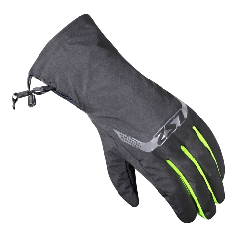 LS2 THERMORAIN GLOVES BLACK H-V YELLOW (nepromokavé a zateplené návleky přes moto rukavice)