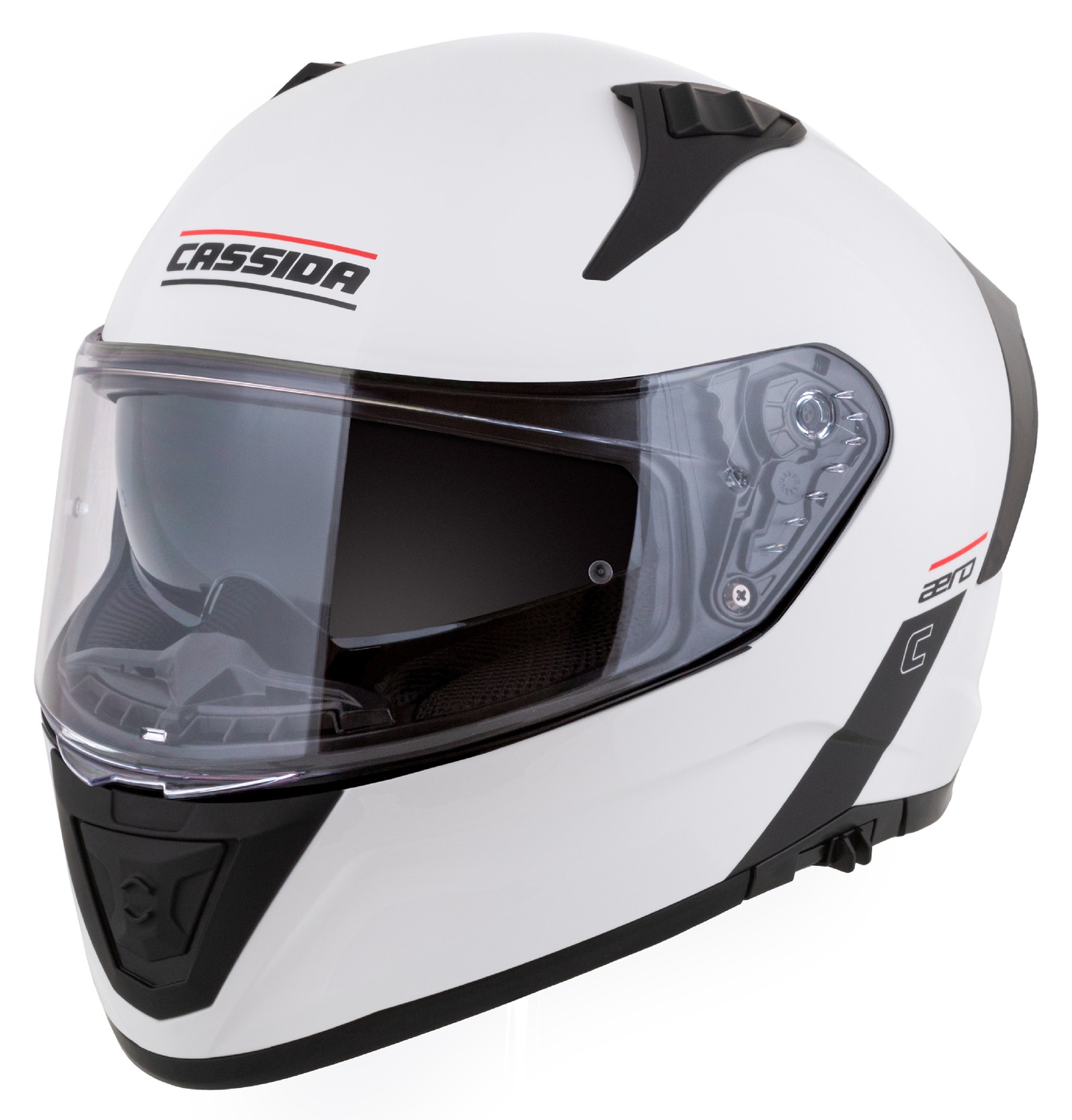 Cassida AERO SOLID (bílá/černá), integrální helma na motorku