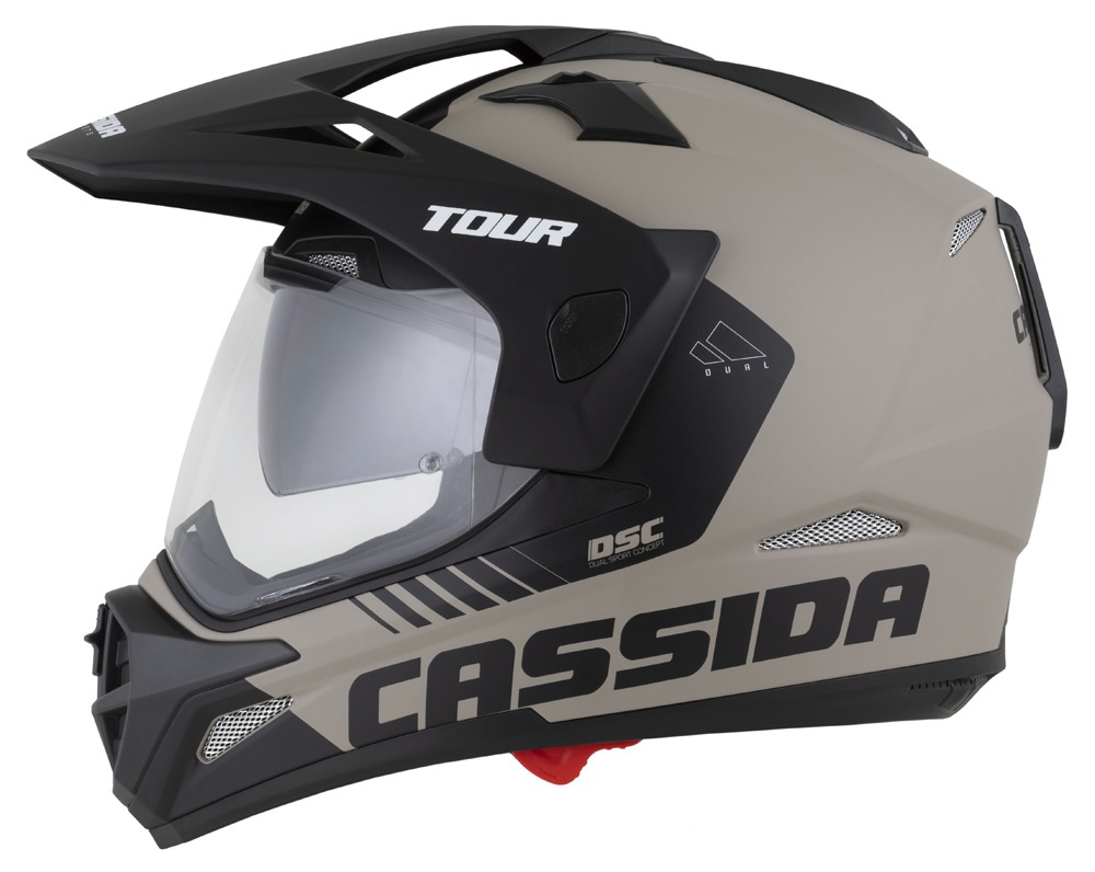 Enduro helma na motorku Cassida Tour 2.0 DUAL (písková matná/černá)