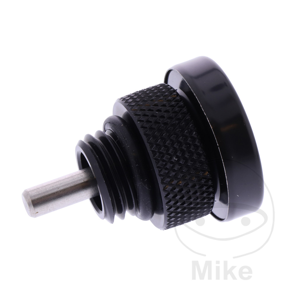 Olejový teploměr černý na moto Honda, Kawasaki, Triumph, Yamaha (CBR 600 F, CBR 600 RR, KLX 650, ZX-9R, ZXR 750, Daytona 955, Speed Triple 955, Sprint 955, Tiger 900, SR 250, XS 400, XT 250, XV 125/250 Virago, XVS 125 Drag Star, MZ 1000)