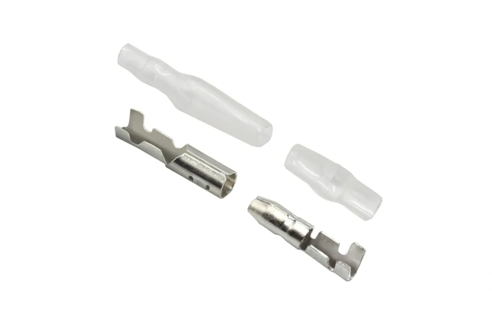 Sada Faston "japonských" kulatých konektorů 3,5mm s izolací - samec a samice - 10+10 ks