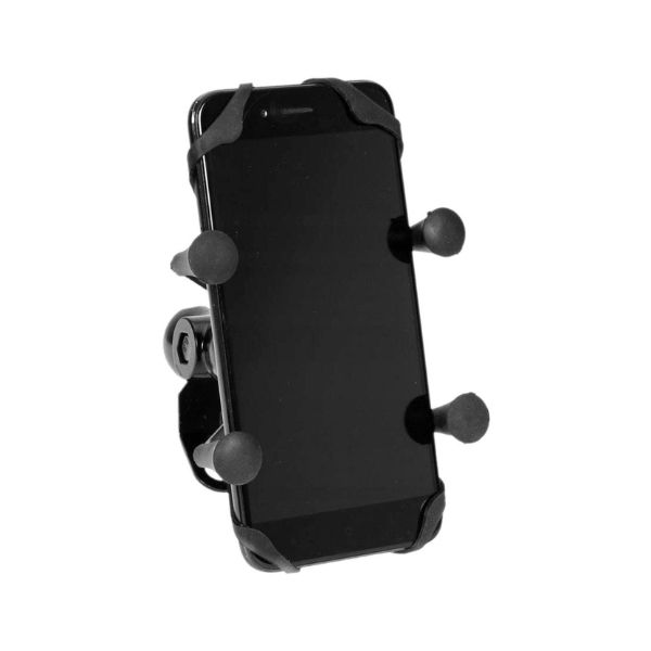 Držák telefonu s objímkou na řídítka/pod zrcátko s USB zásuvkou na motorku "4RIDE"