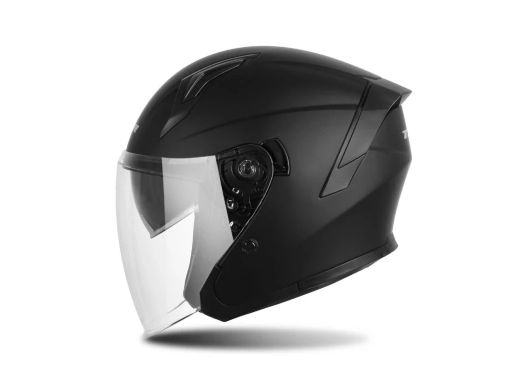 Otevřená helma na motorku/skútr TXR City černá matná, se sluneční clonou