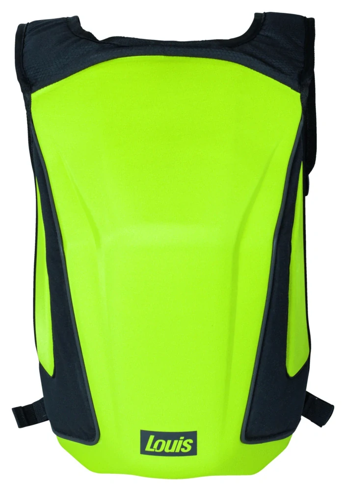 Batoh na motorku Louis "Sport" FLUO žlutý 18 litrů, polotvrdá skořepina