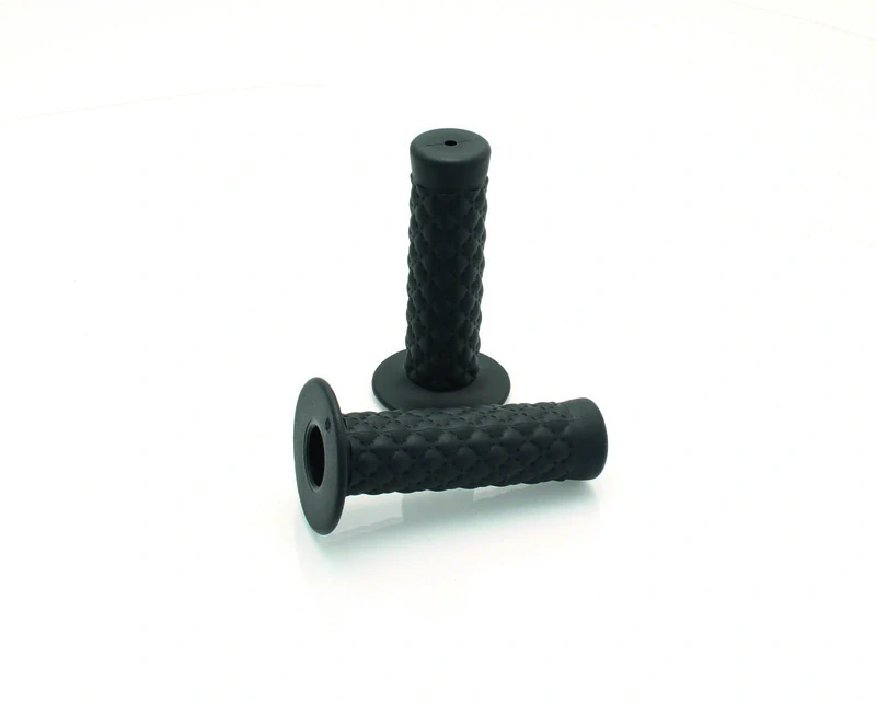 Gripy na motorku BIHR Vintage Chesterfield Grips black, PALCOVÉ 25.4 mm / 12.5 cm