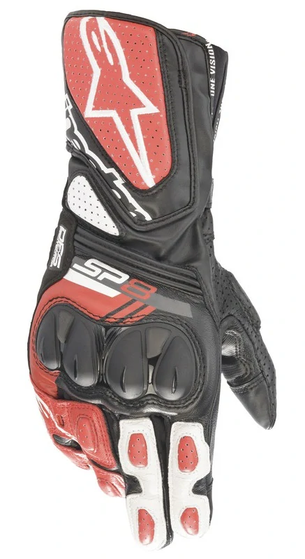 Alpinestars SP-8 V3 (černá/bílá/červená), sportovní rukavice na motorku