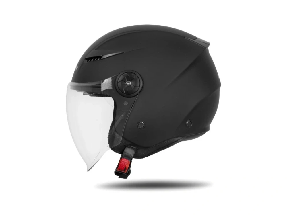 Otevřená helma na motorku/skútr TXR Jet černá matná, se sluneční clonou