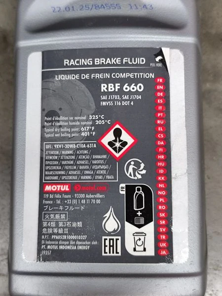 Brzdová kapalina Motul RBF 660 500 ml, Racing Factory Line