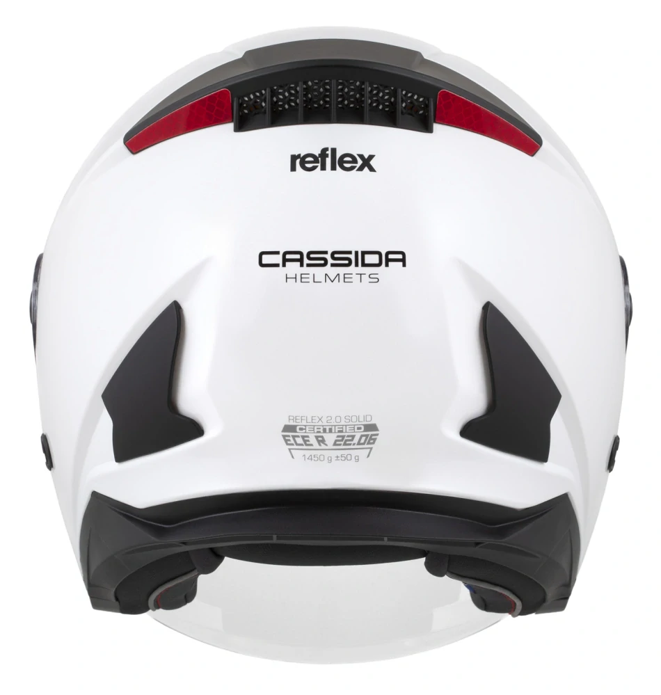 Helma na motorku CASSIDA Reflex 2.0 Solid (bílá/černá)