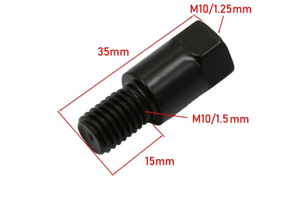 Redukce závitu zrcátka BMW M10P/1.5mm - M10P/1.25mm,  2ks