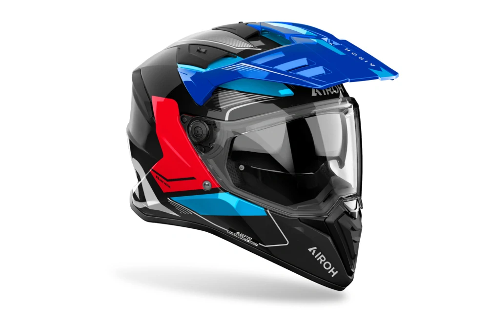 Enduro helma na motorku AIROH BANDIT Tune (modrá/červená lesklá)