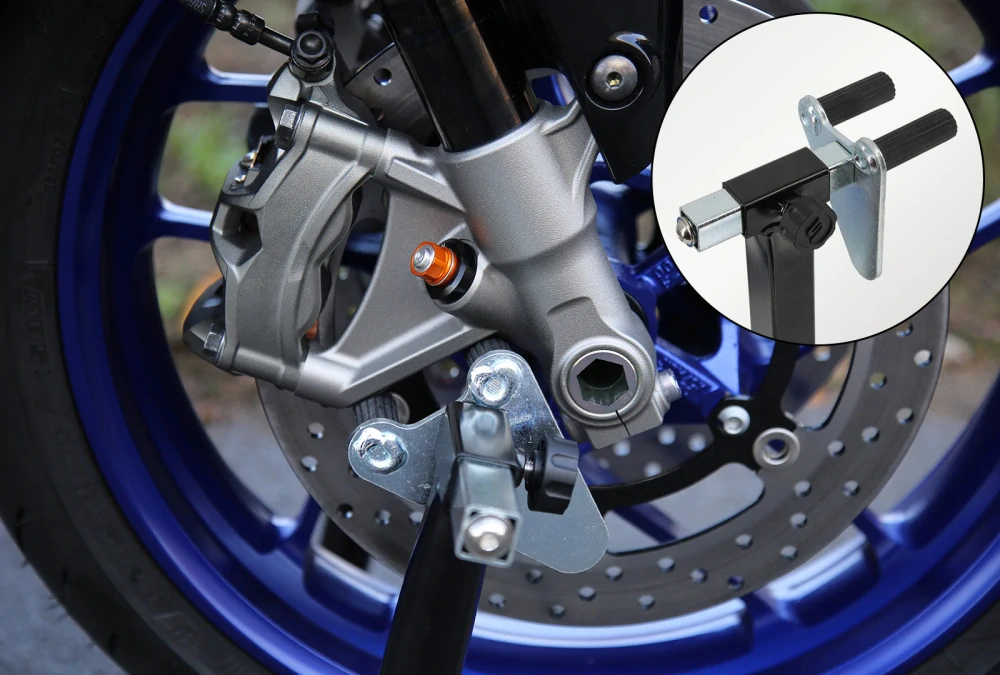 Sklopný pojízdný univerzální moto stojan přední a zadní set - vidle / packy, SEFIS M20U