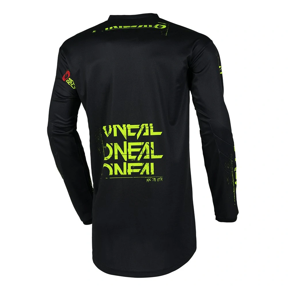 Motokrosový MX Dres O'Neal ELEMENT Jersey STATIC black/neon yellow 2025 - S