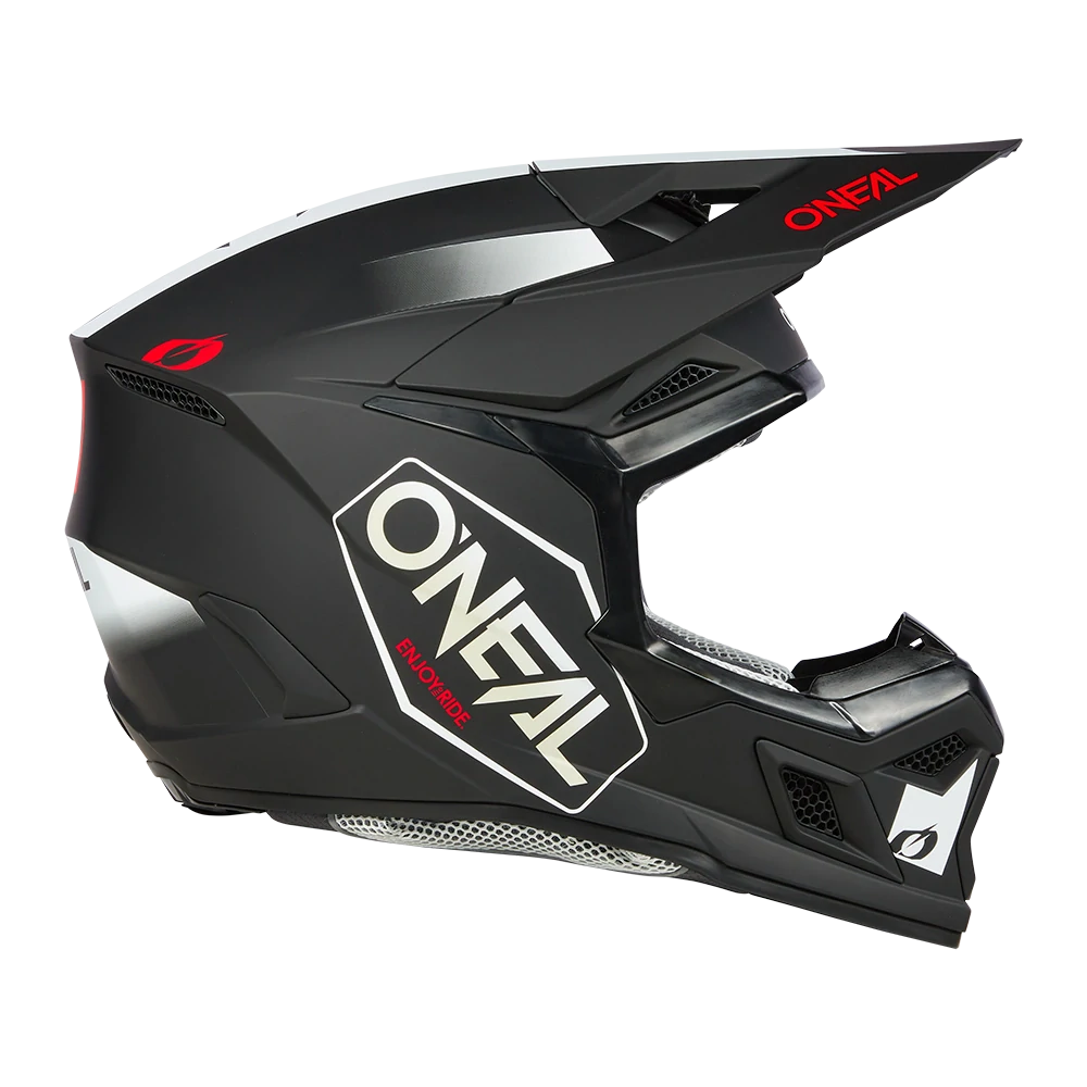 Motokrosová MX helma na motorku O'Neal 3SRS Helmet HEXX V.24 black/white/red