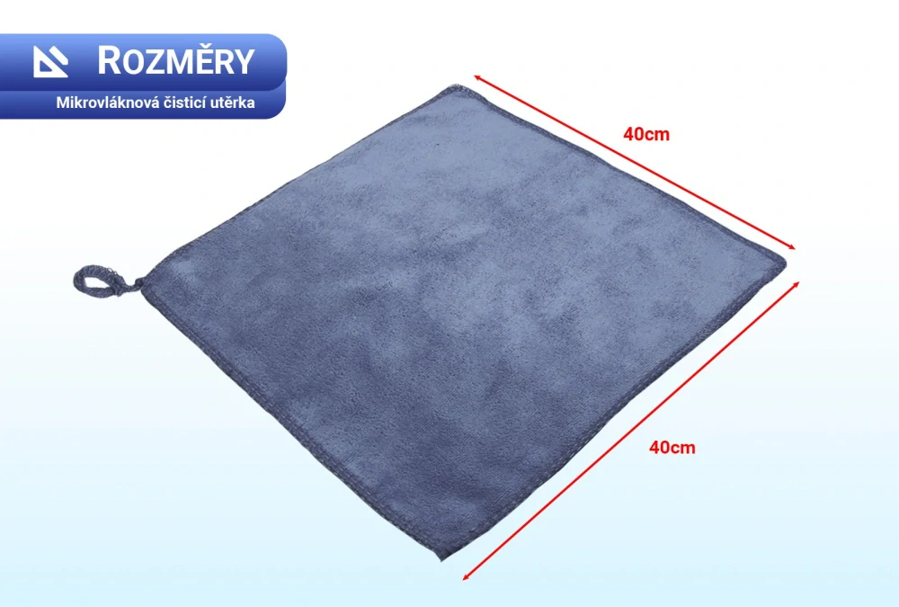 Mikrovláknová čisticí utěrka 5ks GSM450 40*40 cm šedá