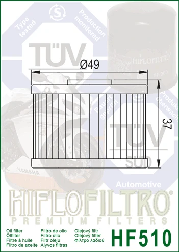 HF 510 - Olejový filtr Hiflo Filtro