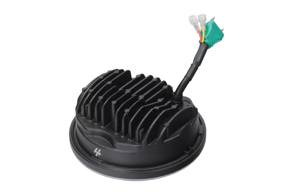 LED parabola do předního světla na motorku 5,75" (155mm - chopper + cruiser), Přední LED světlo na motorku homologované