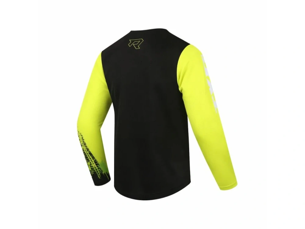 Dětský motokrosový dres na motorku TXR Pulse černo-fluo žlutý