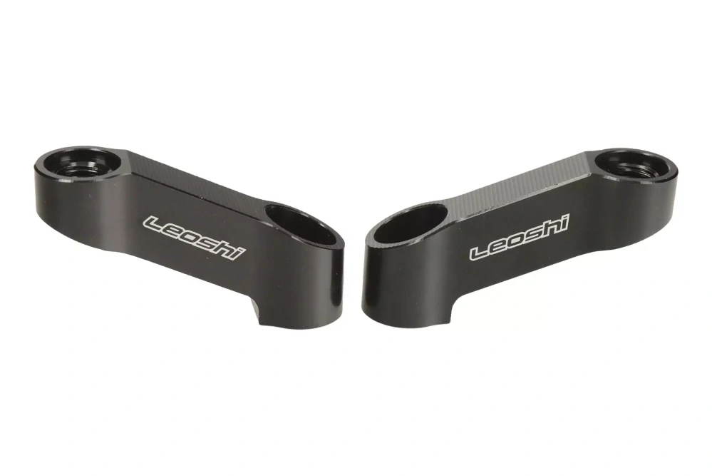 Rozšiřovací adaptéry zrcátek na motorku/skútr černé, pár (rozšíření a zvýšení moto zrcátek)