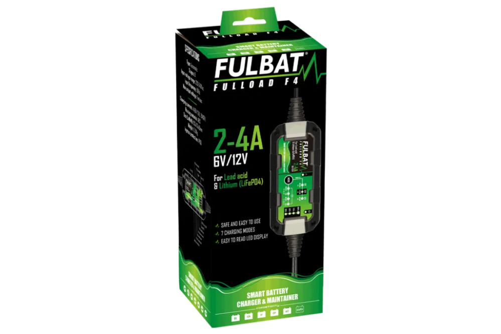 Nabíječka baterií FULBAT FULLOAD F4 6/12V, 2/4A (vhodné také pro lithiové baterie)