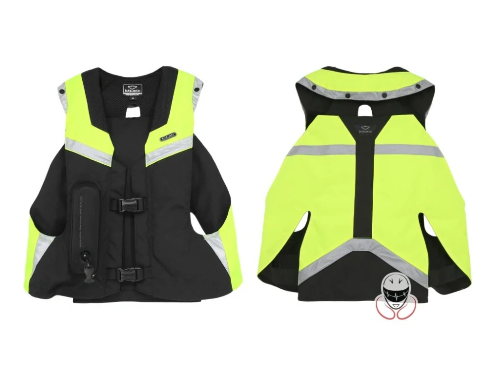 HIT-AIR MLV 2 AIRBAG VESTA na motorku ČERNO - ŽLUTÁ, velikost LARGE (XL-3XL)