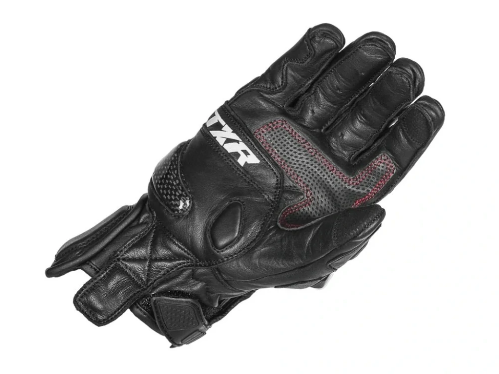 Rukavice na motorku TXR MISANO černé, krátké sportovní moto rukavice
