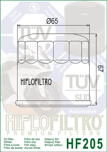HF 205 - Olejový filtr Hiflo Filtro